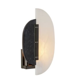 Kianna 2-Light Wall Sconce in White with Black/English Bronze