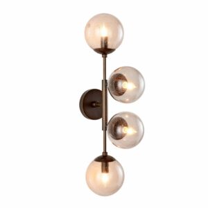 Christelle 4-Light Wall Sconce in Smoke with English Bronze