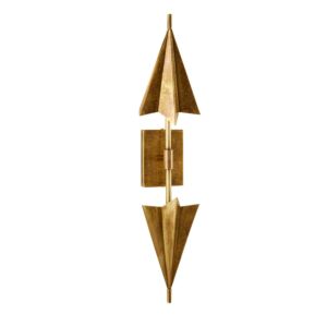 Canary 2-Light Wall Sconce in Antique Brass