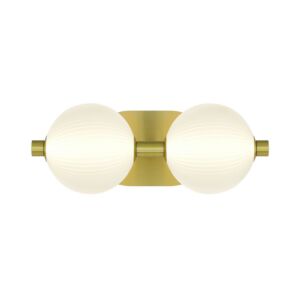 Palmas 2-Light LED Bathroom Vanity Light in Gold