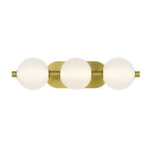 Palmas 3-Light LED Bathroom Vanity Light in Gold