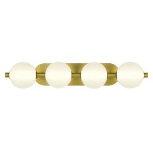 Palmas 4-Light LED Bathroom Vanity Light in Gold