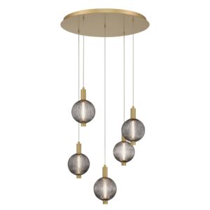 Palmas 5-Light LED Pendant in Gold