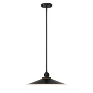 Deckard 1-Light LED Pendant in Gold-Black