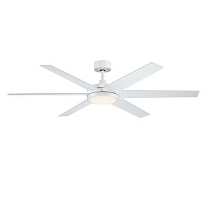 Brawn 1-Light 64" Outdoor Ceiling Fan in Matte White