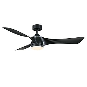 Klear 1-Light 56" Outdoor Ceiling Fan in Black