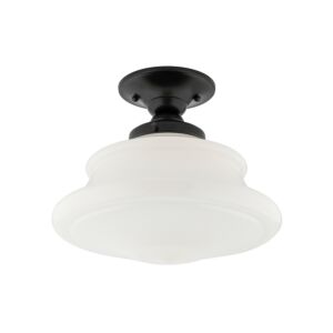 Petersburg 1-Light Semi-Flush Mount in Old Bronze