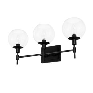 Xidane 3-Light Bathroom Vanity Lightroom Vanity in Matte Black