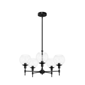 Xidane 5-Light Chandelier in Matte Black