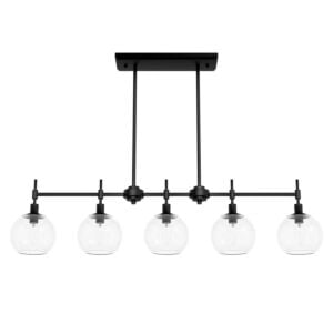 Xidane 5-Light Island Chandelier in Matte Black