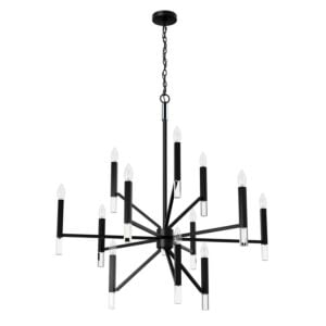 Sunjai 12-Light 1Chandelier in Matte Black