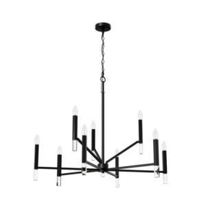 Sunjai 9-Light Chandelier in Matte Black