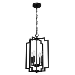 Zoanne 4-Light Lantern in Matte Black