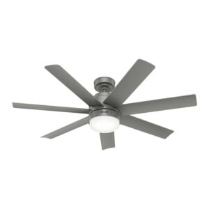 Brazos 2-Light 52" Hanging Ceiling Fan in Matte Silver