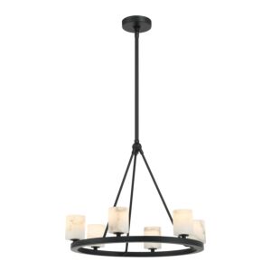 Aragon 6-Light LED Chandelier in Matte Black