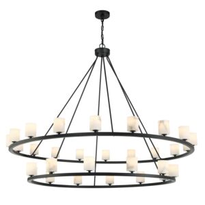 Aragon 30-Light LED Chandelier in Matte Black