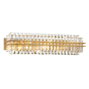 Hayes 6-Light Bathroom Vanity Light in Aged Brass