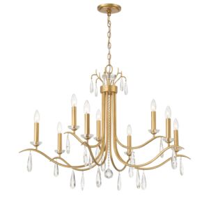 Rollins 9-Light Chandelier in Antique Gold