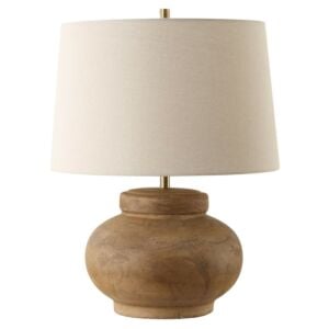 Urbino 1-Light Table Lamp in Brushed Antique Brass