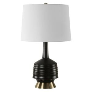 Foster 1-Light Table Lamp in Antique Brass