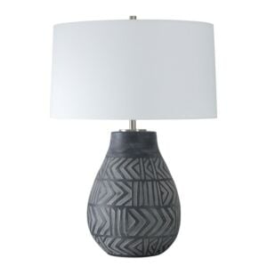 Natchez 1-Light Table Lamp in Brushed Nickel