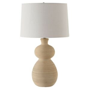 Pueblo 1-Light Table Lamp in Brushed Antique Brass