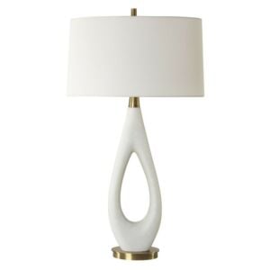 Promenade 1-Light Table Lamp in Antique Brass