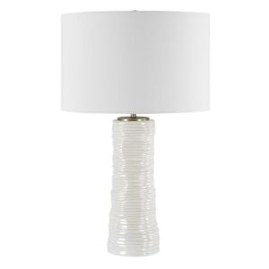 Pavlova 1-Light Table Lamp in Brushed Antique Brass