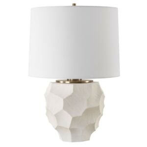 On Edge 1-Light Table Lamp in Antique Brass