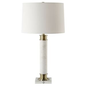 Plinth 1-Light Table Lamp in Antique Brass