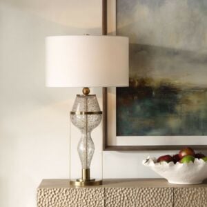 Out Of Time 1-Light Table Lamp in Antique Brass