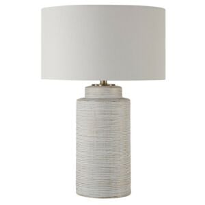 Crimp 1-Light Table Lamp in Brass