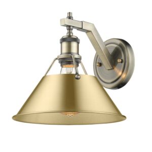 Orwell AB 1-Light Wall Sconce in Aged Brass