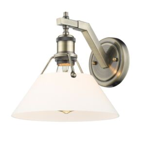 Orwell AB 1-Light Wall Sconce in Aged Brass