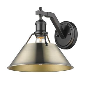 Orwell BLK 1-Light Wall Sconce in Matte Black