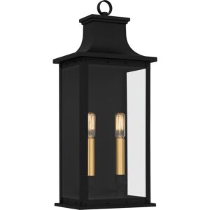 Abernathy 2-Light Outdoor Wall Mount in Matte Black