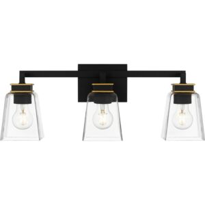 Almany 3-Light Bathroom Vanity Light in Matte Black