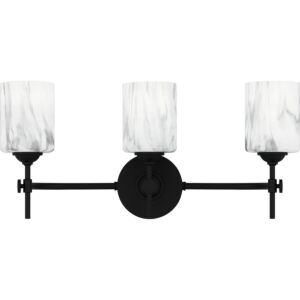 Aria 3-Light Bathroom Vanity Light in Matte Black