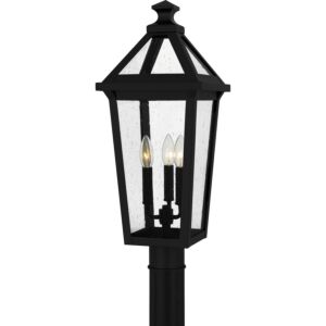 Boulevard 3-Light Outdoor Post Mount in Matte Black