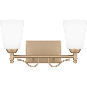 Esther 2-Light Bathroom Vanity Light in Bronze Gold