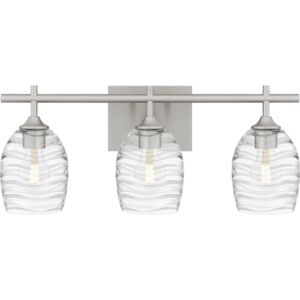 Lucy 3-Light Bathroom Vanity Light in Brushed Nickel