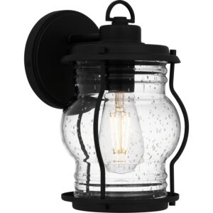 Luther 1-Light Outdoor Wall Mount in Earth Black