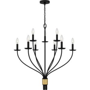 Margaret 9-Light Chandelier in Matte Black