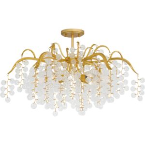 Maple 6-Light Semi-Flush Mount in Gold Leaf