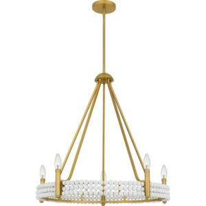 Molly 5-Light Chandelier in Brushed Gold