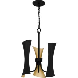 Myla 3-Light Pendant in Matte Black