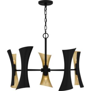 Myla 10-Light Chandelier in Matte Black