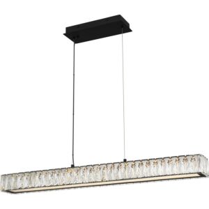 Reese LED Linear Chandelier in Matte Black