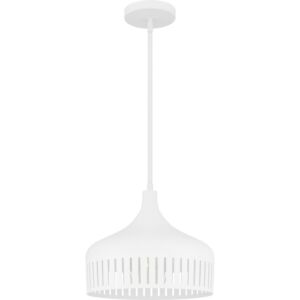 Quoizel Pendant 1-Light Pendant in Matte White