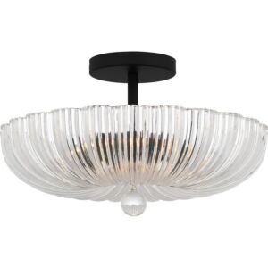 Three Light Semi Flush Mount by Quoizel